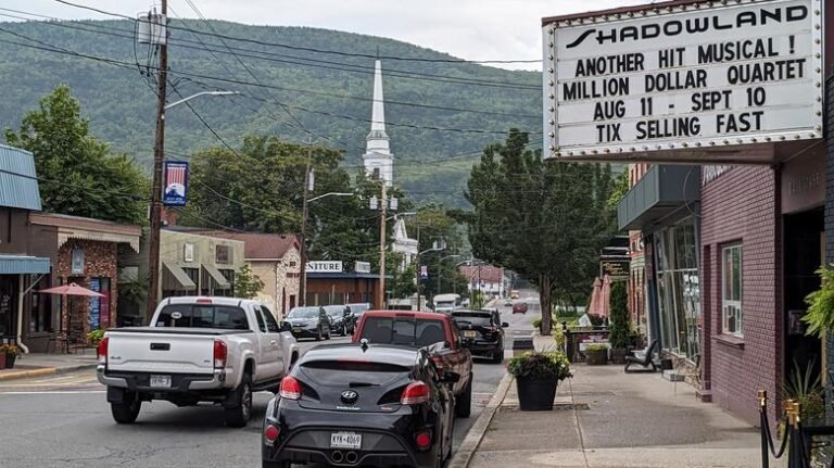 Ellenville Main Street with Shadowland theater marquee