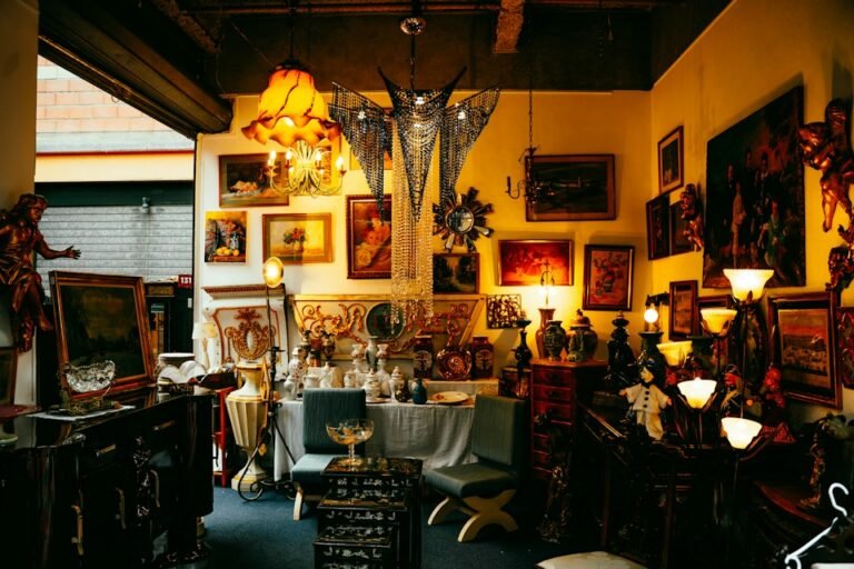Illustrative antique furniture and paintings, not Vintage Modern Antiques