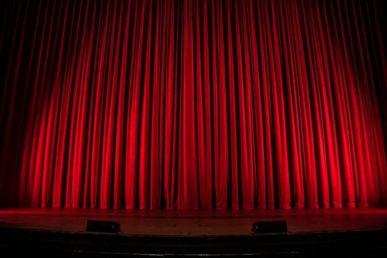Illustrative red theater curtain, not Forestburgh Playhouse