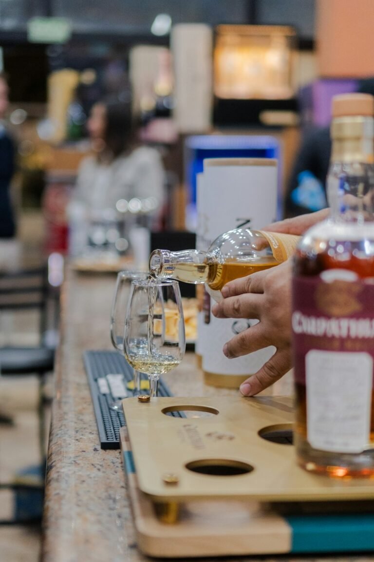 Illustrative whiskey tasting, not a photograph of Do Good Spirits