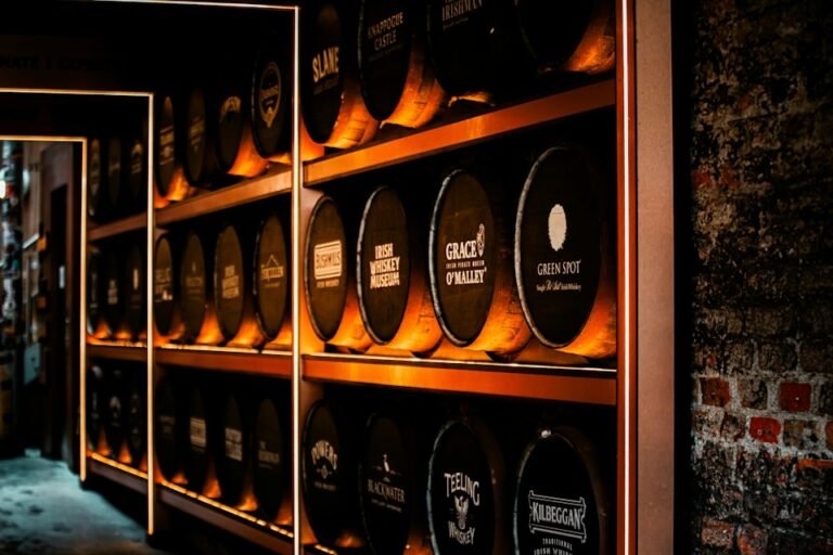 Illustrative aging barrels, not a photograph of Joppenbergh Gap Distilling